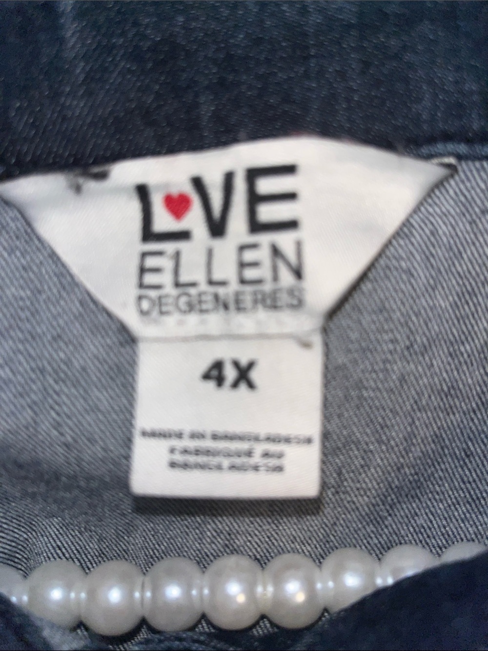 Ellen Degeneres Black Denim Button-Front Jean Jacket - Picture 10 of 12